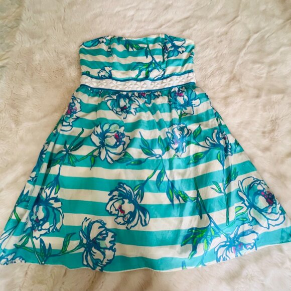 Lilly Pulitzer Langley Strapless Dress - Picture 8 of 11